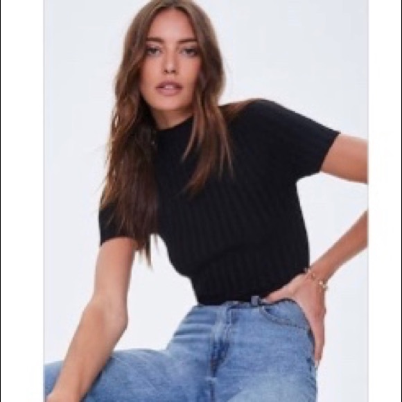 Forever 21 Tops - NWT Forever 21 Ribbed Mock Neck Sweater